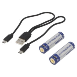 Acumul: Li-Ion; AA; 1,5V; 1950mAh; Ø14,2x50,2mm; Kit: cablu USB