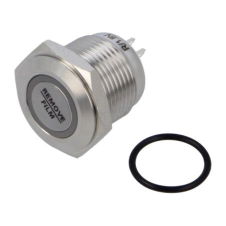 Comutator: anti-vandalism; Poz: 2; IP65; Ilum: LED,inelară; 2x0,5mm