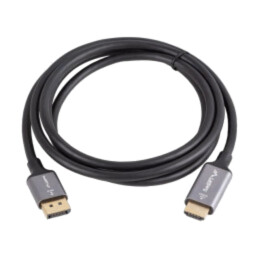 Cablu; DisplayPort mufă,HDMI mufă; PVC; 1,8m; negru; 32AWG