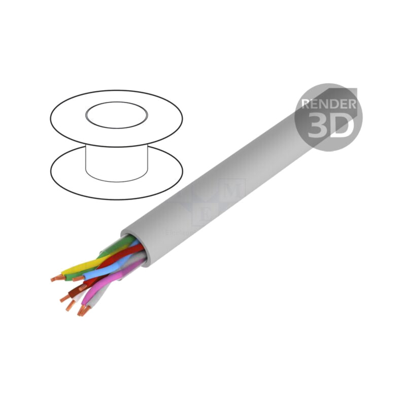 Cablu; LiYY-P,PAAR-TRONIC; 32x2x0,14mm2; neecranat; 350V; Cu; gri Cablu; LiYY-P,PAAR-TRONIC; 32x2x0,14mm2; neecranat; 350V; Cu; gri