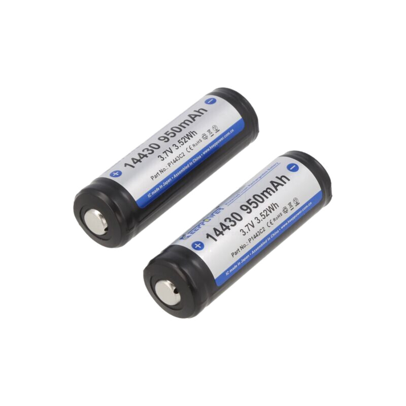 Acumul: Li-Ion; 14430,4/5AA; 3,7V; 950mAh; Ø14,3x45,8mm; 1,8A Acumul: Li-Ion; 14430,4/5AA; 3,7V; 950mAh; Ø14,3x45,8mm; 1,8A