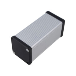 Carcasă: cu panou; 1455; X: 54mm; Y: 120mm; Z: 54mm; aluminiu; gri