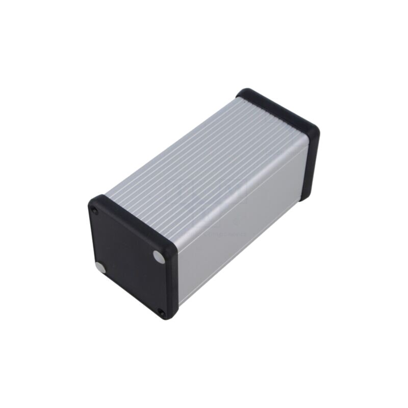 Carcasă: cu panou; 1455; X: 54mm; Y: 120mm; Z: 54mm; aluminiu; gri