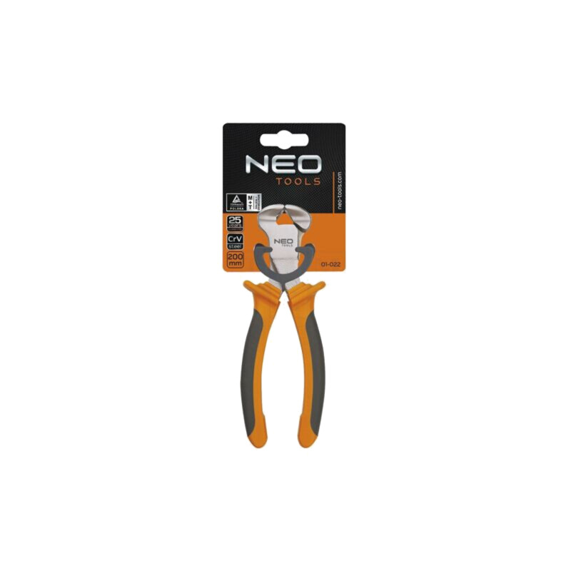 Cleşti; frontali,pt.tăiere; mâner ergonomic bicomponent; 200mm