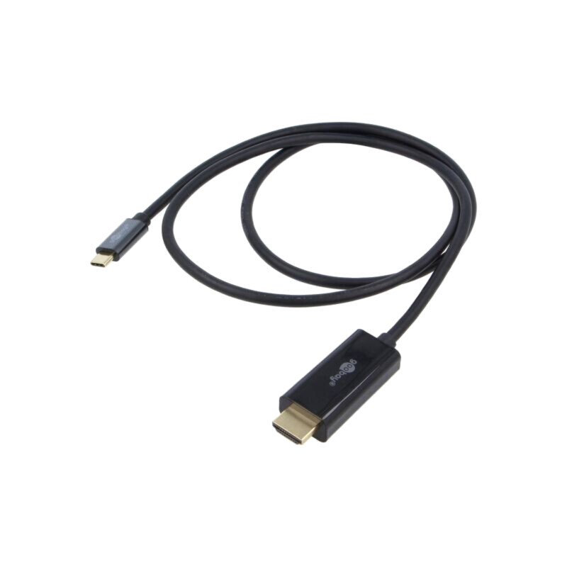 Cablu; HDMI mufă,USB C mufă; PVC; 1m; negru Cablu; HDMI mufă,USB C mufă; PVC; 1m; negru