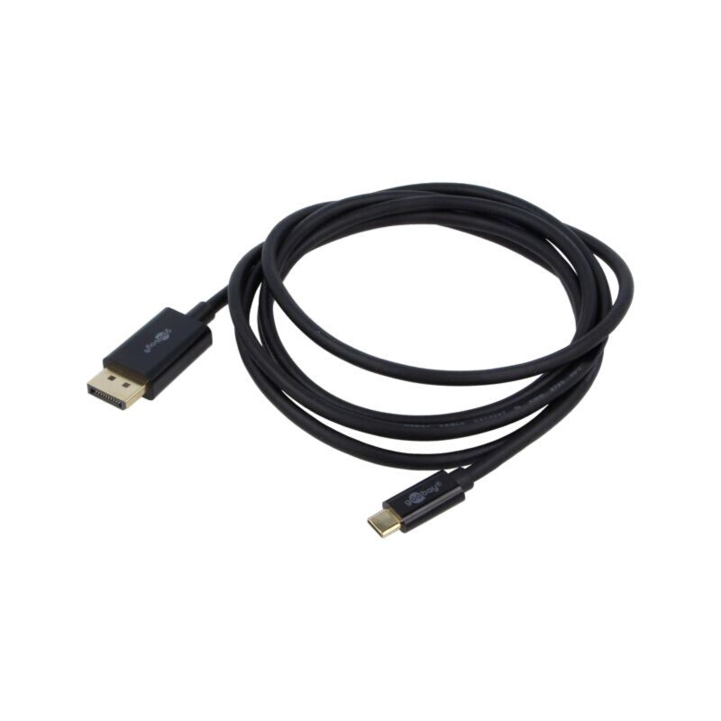 Cablu; DisplayPort mufă,USB C mufă; PVC; 2m; negru Cablu; DisplayPort mufă,USB C mufă; PVC; 2m; negru