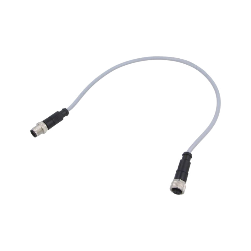 Cablu: pentru senzori/automatizări; PIN: 4; mufă; PVC; 0,5m Cablu: pentru senzori/automatizări; PIN: 4; mufă; PVC; 0,5m