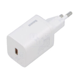 Alimentator: pulsatoriu; alimentare,plug-in; 5÷20VDC; 30W; albă