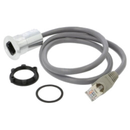 Cablu-adaptor; 0,6m; pt.montare pe panou,piuliţa din spate