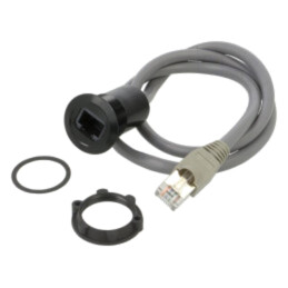 Cablu-adaptor; 0,6m; pt.montare pe panou,piuliţa din spate