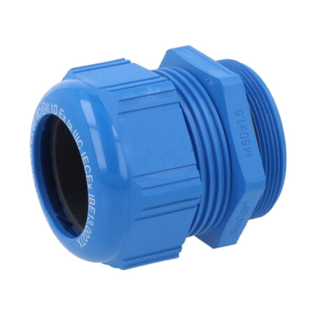 Garnitură de etanşare; M50; 1,5; IP68; poliamidă; albastră