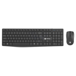 Kit de birou; neagră; universale; USB A; fără fir,US layout; 10m