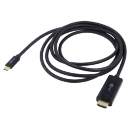 Cablu; HDMI mufă,USB C mufă; PVC; 2m; negru
