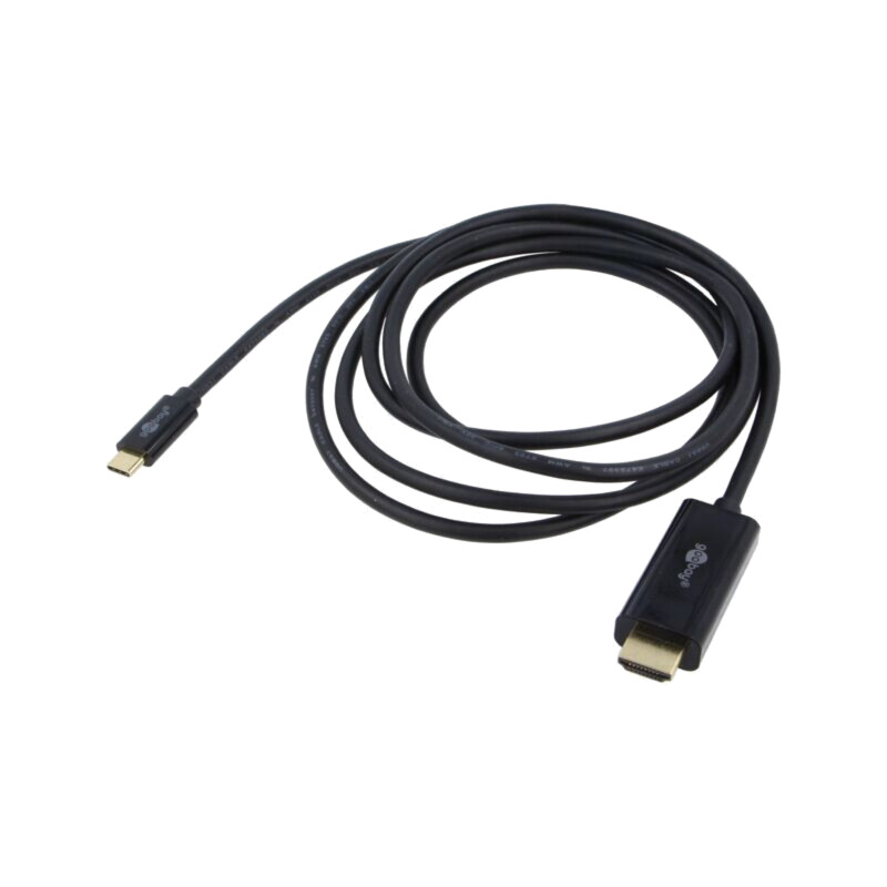 Cablu; HDMI mufă,USB C mufă; PVC; 2m; negru Cablu; HDMI mufă,USB C mufă; PVC; 2m; negru