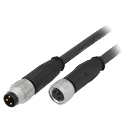 Cablu: pentru senzori/automatizări; PIN: 3; 2m; mufă