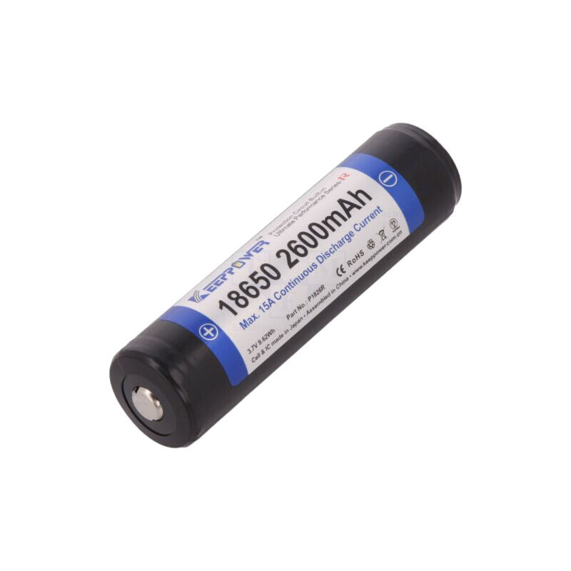 Acumul: Li-Ion; 18650,MR18650; 3,7V; 2600mAh; Ø18,8x69mm; 15A Acumul: Li-Ion; 18650,MR18650; 3,7V; 2600mAh; Ø18,8x69mm; 15A