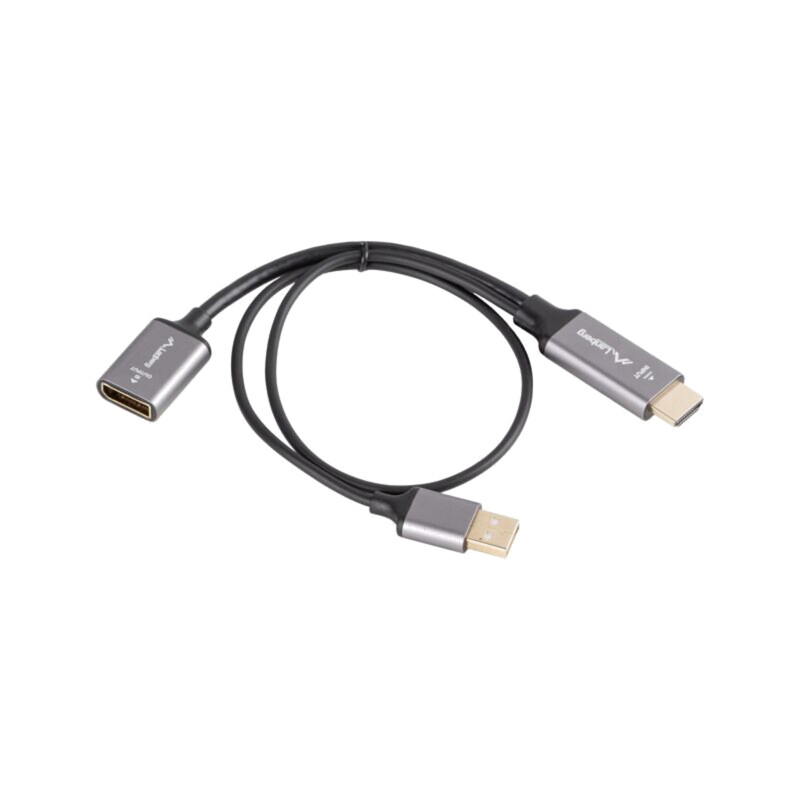 Adaptor; DisplayPort soclu,HDMI mufă,USB A mufă; 0,2m; negru Adaptor; DisplayPort soclu,HDMI mufă,USB A mufă; 0,2m; negru