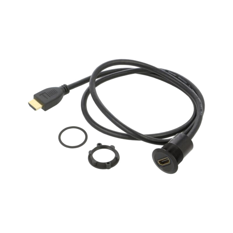 Adaptor; pt.montare pe panou,piuliţa din spate; Corp: neagră Adaptor; pt.montare pe panou,piuliţa din spate; Corp: neagră