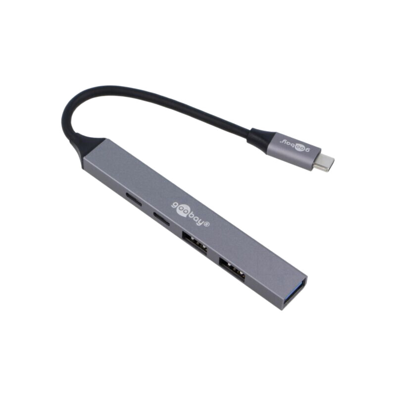 Hub USB; USB A soclu x3,USB C soclu x2,USB C mufă; PnP; gri Hub USB; USB A soclu x3,USB C soclu x2,USB C mufă; PnP; gri