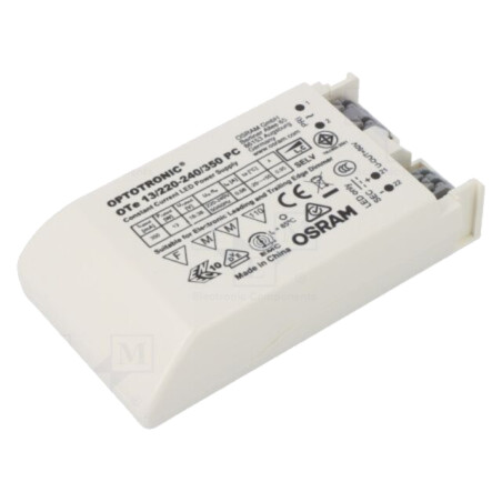 Alimentator: pulsatoriu; LED; 13W; 18÷38VDC; 350mA; 198÷264VAC