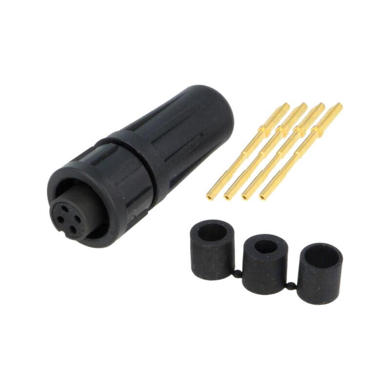 Conector: circular; mufă; mamă; 5A; 125V; PIN: 4; EN2; lipire; IP68