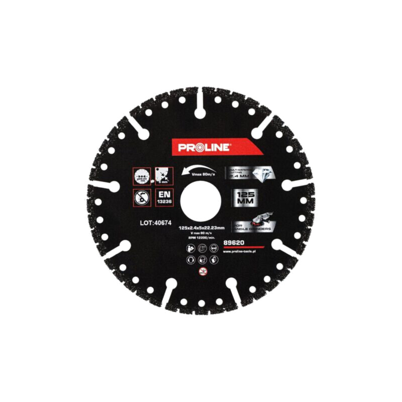 Disc de tăiere diamantat; Ø: 125mm; Øorif: 22,23mm; Gr.disc: 2,4mm Disc de tăiere diamantat; Ø: 125mm; Øorif: 22,23mm; Gr.disc: 2,4mm
