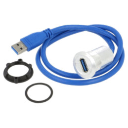 Cablu-adaptor; USB A soclu,USB A mufă; USB 3.0; Lung: 0,6m