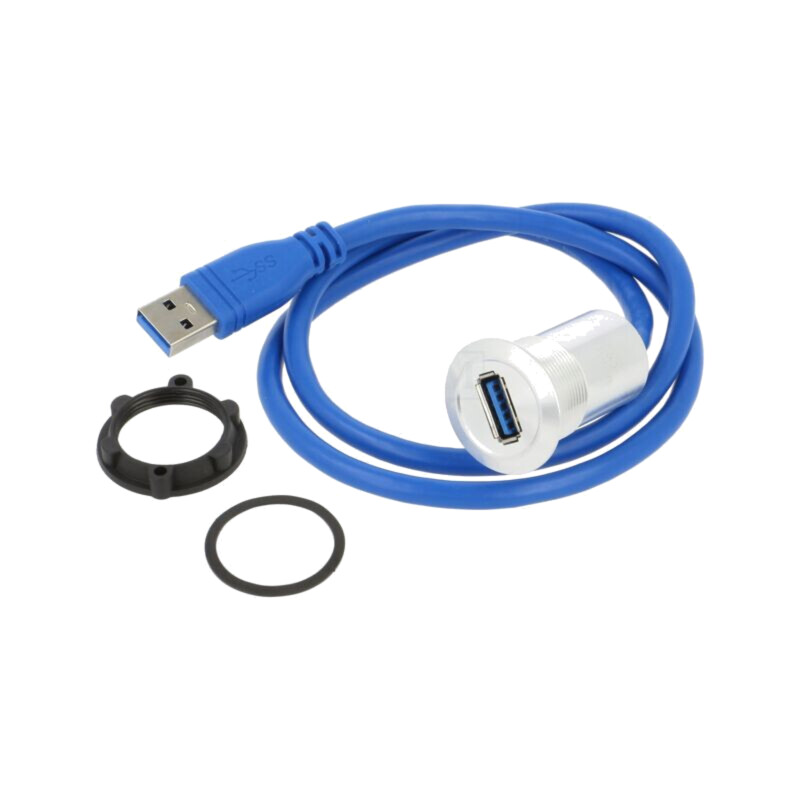 Cablu-adaptor; USB A soclu,USB A mufă; USB 3.0; Lung: 0,6m