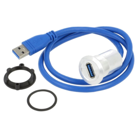 Cablu-adaptor; USB A soclu,USB A mufă; USB 3.0; Lung: 0,6m
