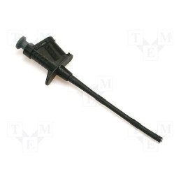 Clips de măsurare; cu cârlig; 6A; neagră; 4mm