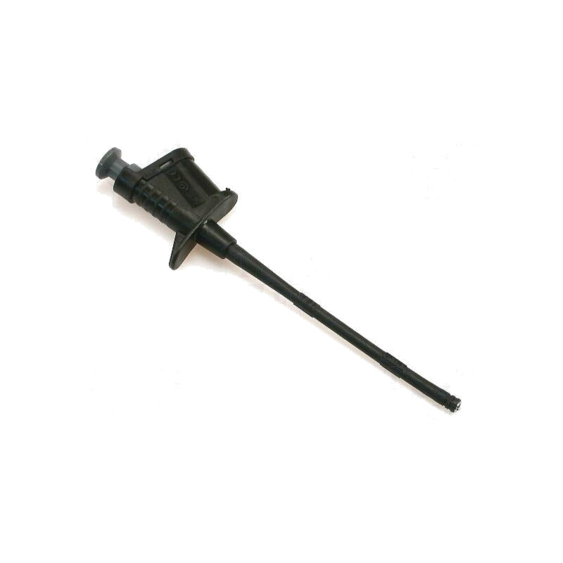 Clips de măsurare; cu cârlig; 6A; neagră; 4mm