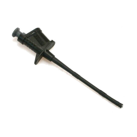 Clips de măsurare; cu cârlig; 6A; neagră; 4mm