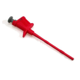Clips de măsurare; cu cârlig; 6A; roşie; 4mm