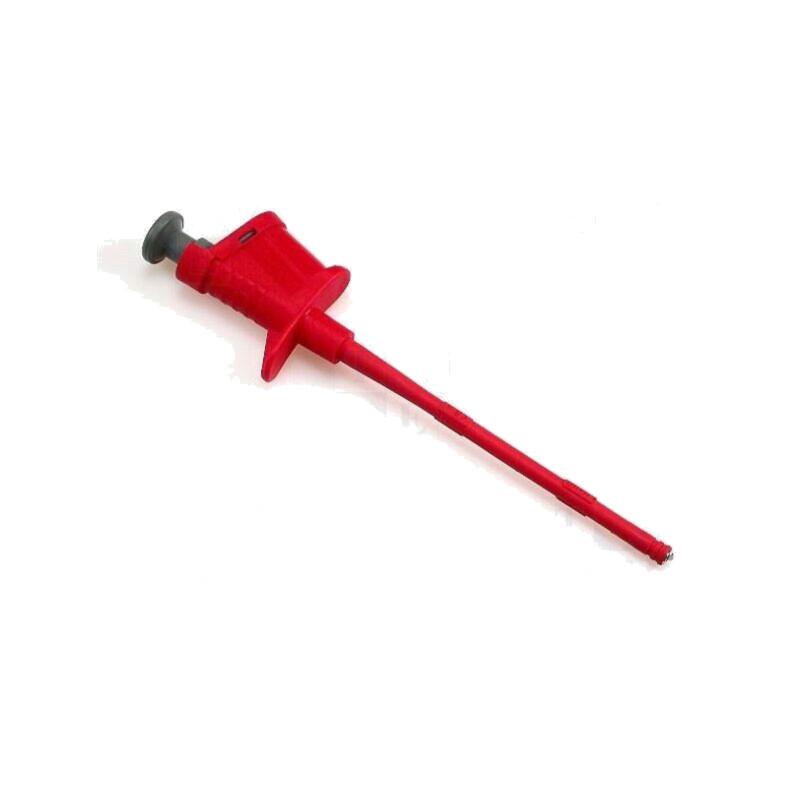 Clips de măsurare; cu cârlig; 6A; roşie; 4mm
