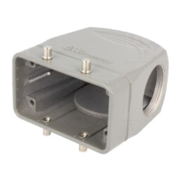 Enclosure for connectors: HDC; size 10B; for cable; high; angled