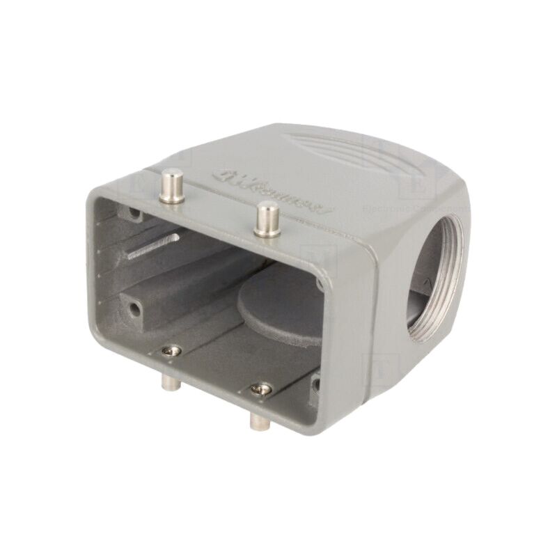 Enclosure for connectors: HDC; size 10B; for cable; high; angled