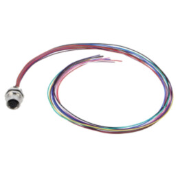 Conector: M12; soclu; mamă; 1,5A; 30V; PIN: 12; IP67; drept; cabluri