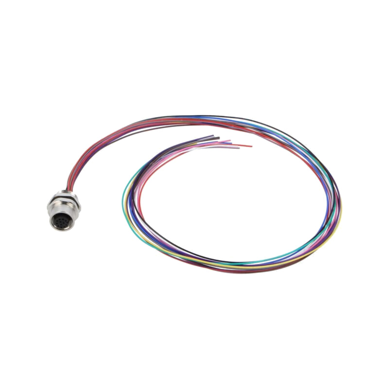 Conector: M12; soclu; mamă; 1,5A; 30V; PIN: 12; IP67; drept; cabluri