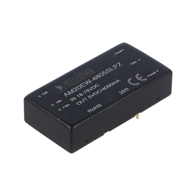 Convertor: DC/DC; 20W; Uintr: 18÷75VDC; Uieş: 5VDC; Iintr: 485mA Convertor: DC/DC; 20W; Uintr: 18÷75VDC; Uieş: 5VDC; Iintr: 485mA