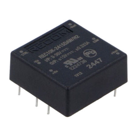 Convertor: DC/DC; 10W; Uintr: 9÷36VDC; Uieş: 15VDC; Uieş2: -15VDC