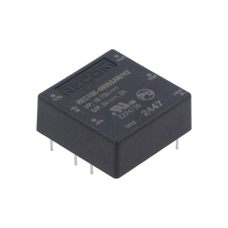 Convertor: DC/DC; 10W; Uintr: 18÷75VDC; Uieş: 5VDC; Iieş: 2A; 1"x1"