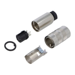 Conector: M16; mufă; mamă; 6A; 250V; PIN: 5; IP67; pe cablu; lipire