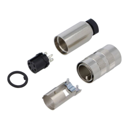 Conector: M16; mufă; mamă; 6A; 250V; PIN: 5; IP67; pe cablu; lipire