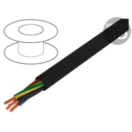 Cablu; HELUPOWER® 1000; 5G10mm2; rotund; litat; Cu; PVC; negru