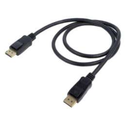 Cablu; DisplayPort mufă,din ambele părţi; PVC; Lung: 1m; negru
