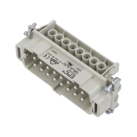 Conector: HDC; inserturi de contact; tată; EPIC H-BE; PIN: 16; 16A