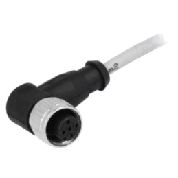 Conector: M12; mufă; mamă; PIN: 3; în unghi 90°; cabluri; 2m