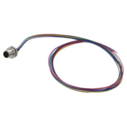 Conector: M12; soclu; tată; 1,5A; 30V; PIN: 12; IP67; drept; cabluri