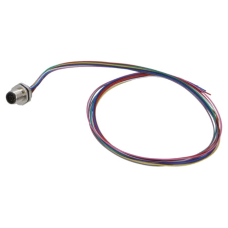 Conector: M12; soclu; tată; 1,5A; 30V; PIN: 12; IP67; drept; cabluri