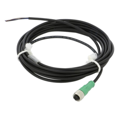 Cablu: pentru senzori/automatizări; M12; PIN: 3; drept; 5m; mufă